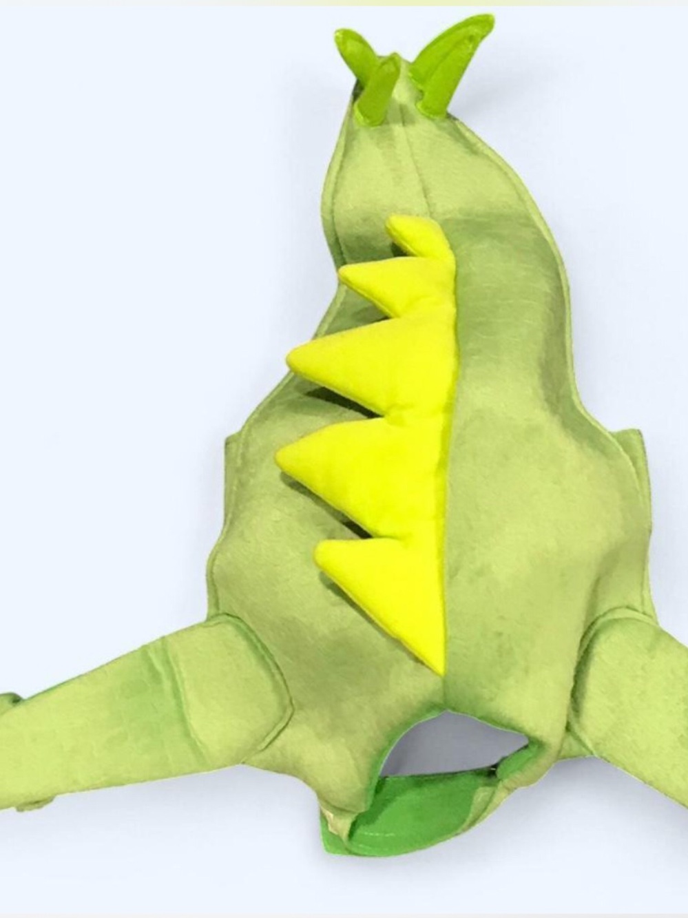 Green Dinosaur Pet costume with Yellow Spikes